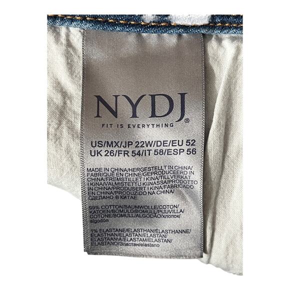 NYDJ Jeans Brigitte Wide leg capri blue size 22W - Picture 7 of 9